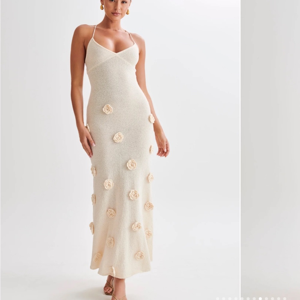 Suki Crochet Maxi Dress With Flower